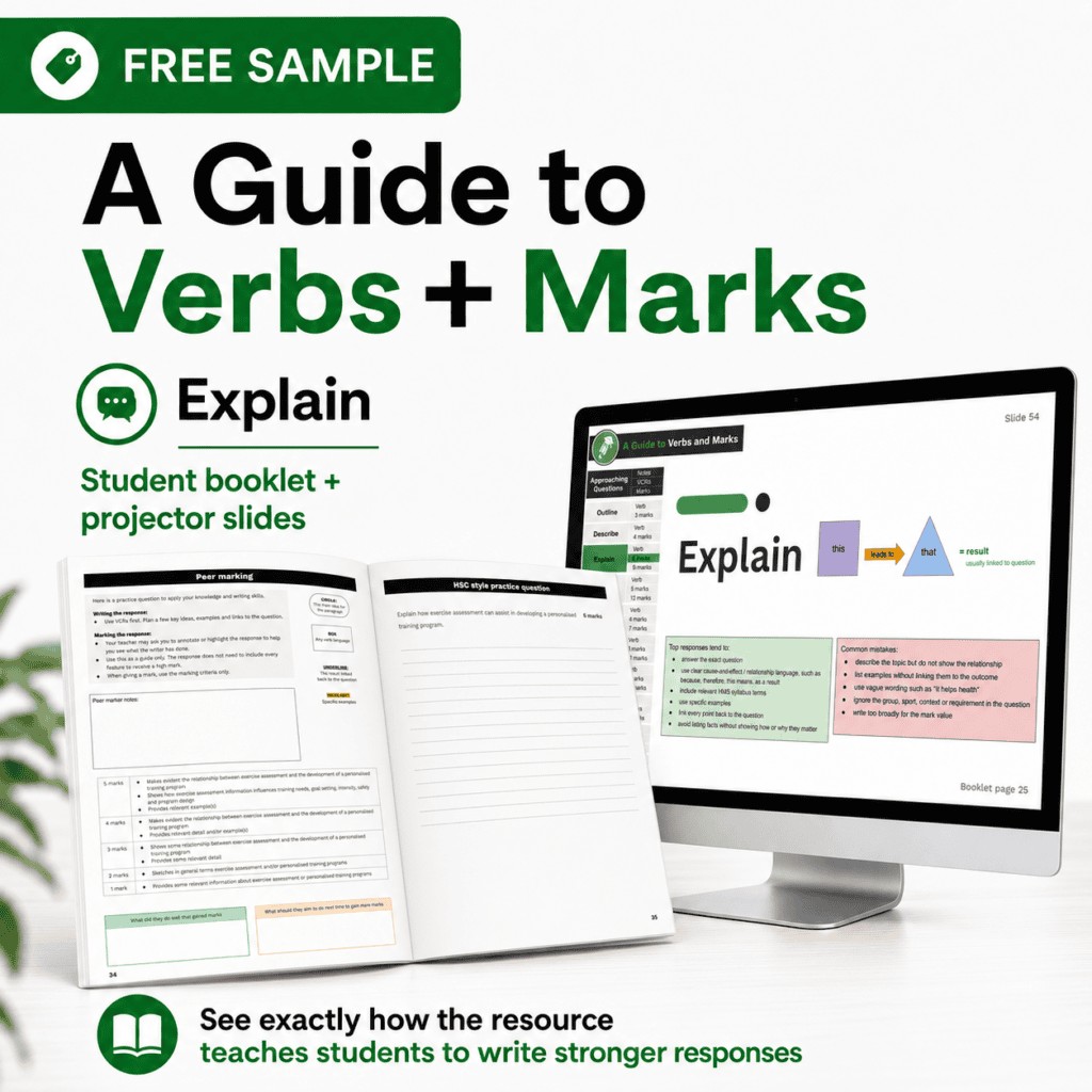 FREE Sample: A Guide to Verbs + Marks
