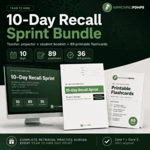 Year 12 HMS 10-Day Recall Sprint Bundle
