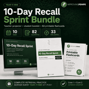 Year 11 HMS 10-Day Recall Sprint Bundle
